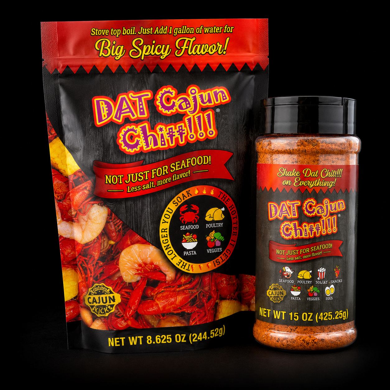 spicygem studs pot x2個set Bag and Shaker Combo | Cajun Spice Bundle - 20% OFF – DAT CAJUN CHITT